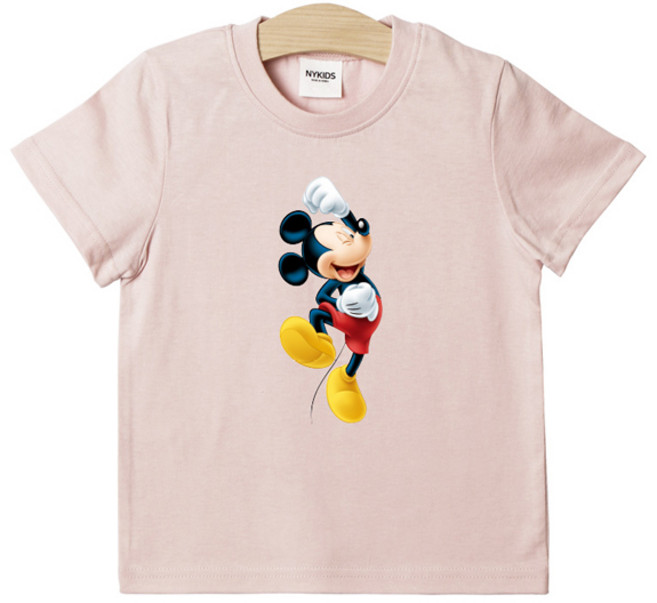 뉴욕꼬맹이 아동용 통기성 디즈니 아싸 미키 NY 반팔티셔츠 G057