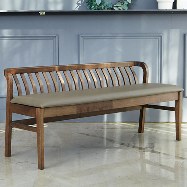 베스트리빙 원목 제시 암 3인용 벤치, 제시암벤치 모카