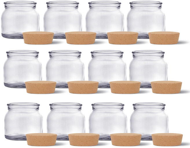 미르코리아 코르크 유리병 YS165C, 165ml, 12개