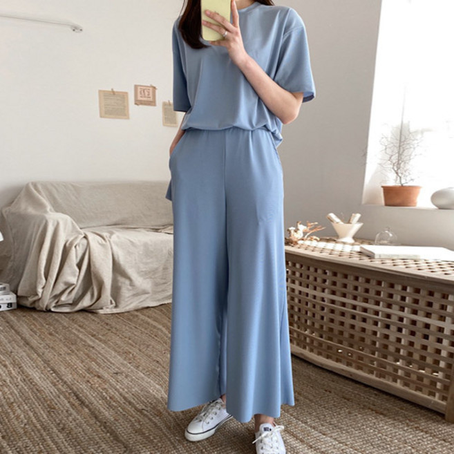 봉봉스토리 심플컷팅 임부복 상하 세트