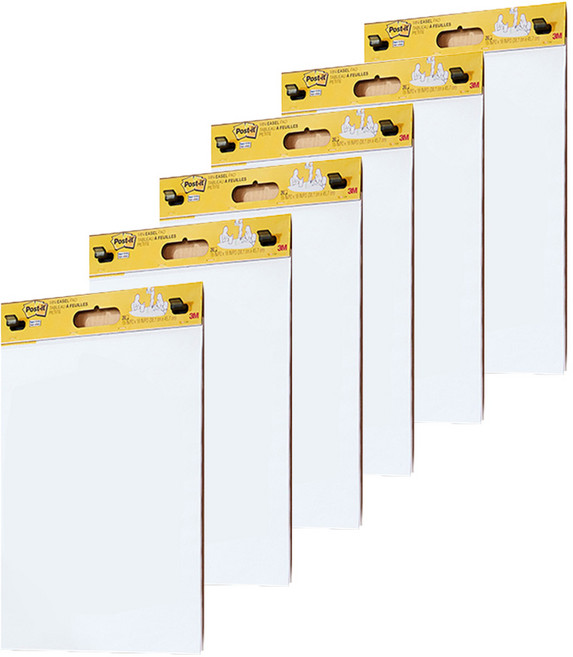 포스트잇 미니 이젤패드 38.1 x 45.7cm, 흰색, 20개입, 6개