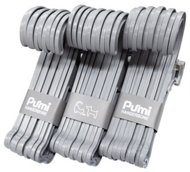 푸르미 파스텔 강아지 옷걸이 그레이, 30개