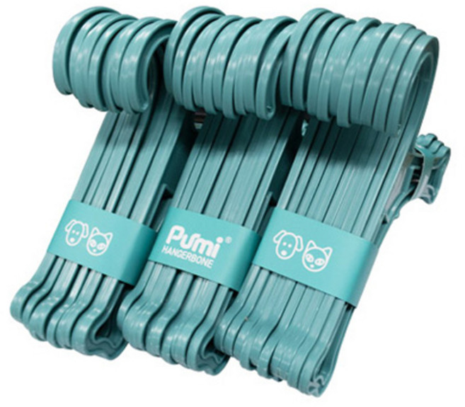 푸르미 파스텔 강아지 옷걸이 민트, 30개