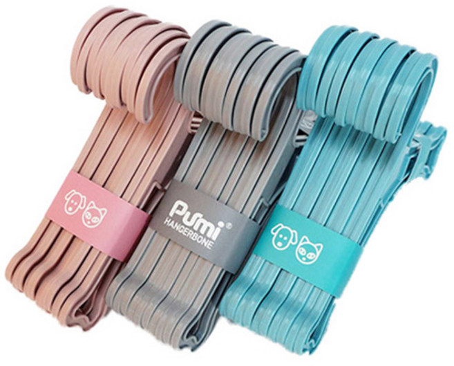 푸르미 파스텔 강아지 옷걸이 혼합색상, 30개