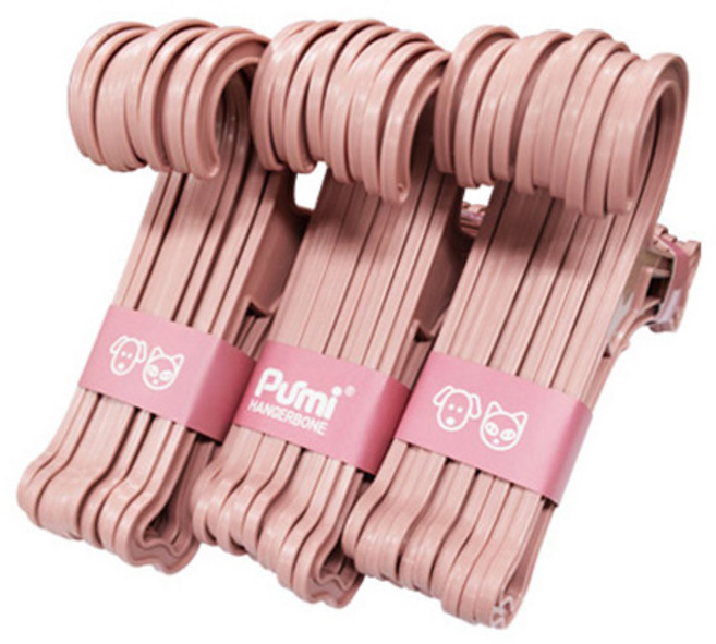 푸르미 파스텔 강아지 옷걸이 인디핑크, 30개