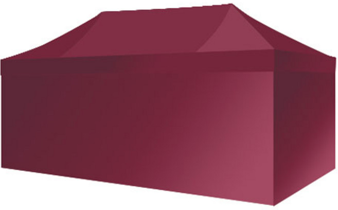 홍캐노피 프레임 32mm 스틸 접이식 행사용 천막 3 x 6 m + 민자벽면 세트, 와인, 1세트