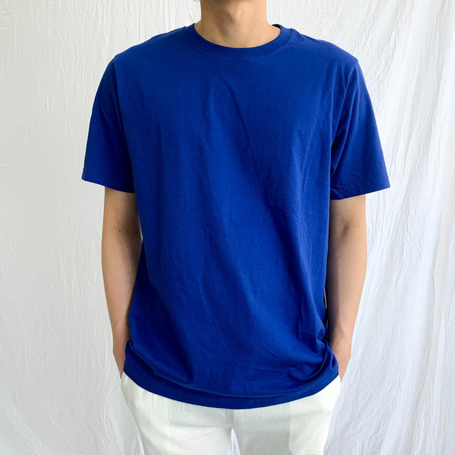 제이에이치스타일 남여공용 통기성 베이직 라운드 반팔 티셔츠 TOMROK134