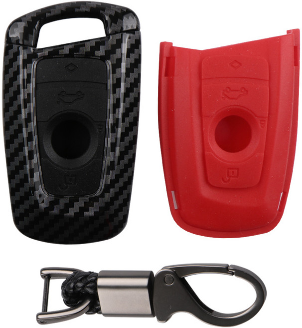 카템 리얼 카본 키 케이스 + 키링 풀세트, 혼합색상, CT087