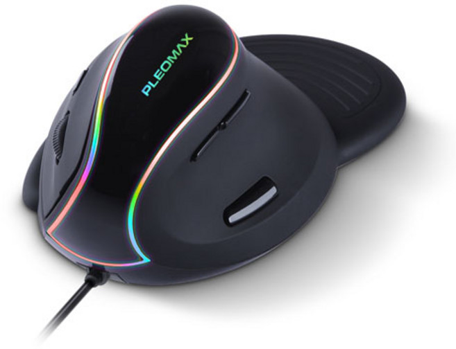 플레오맥스 RGB LED USB 버티컬마우스, MO-ER600, 혼합색상