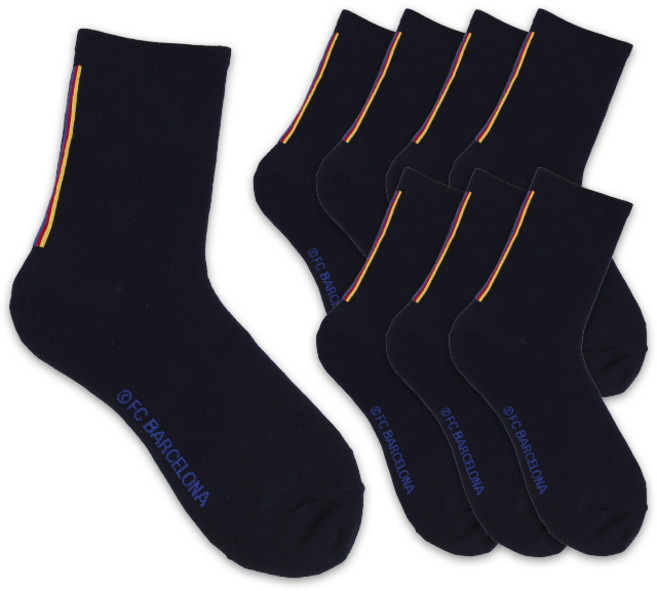 헤이내꼬 남성용 FC 바르셀로나 백라인 중목 양말 8족 세트