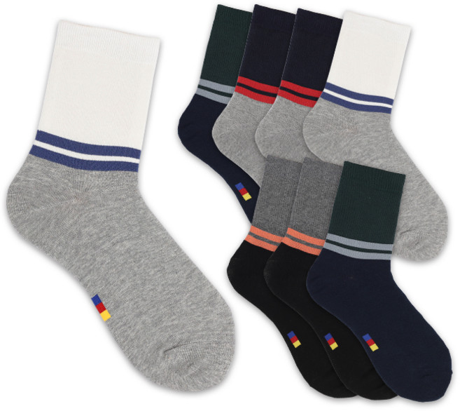 헤이내꼬 남성용 FC 바르셀로나 투톤 중목 양말 8족 세트