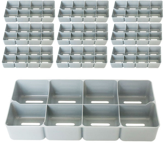 생활창고 8칸 서랍 정리함 그레이, 10개