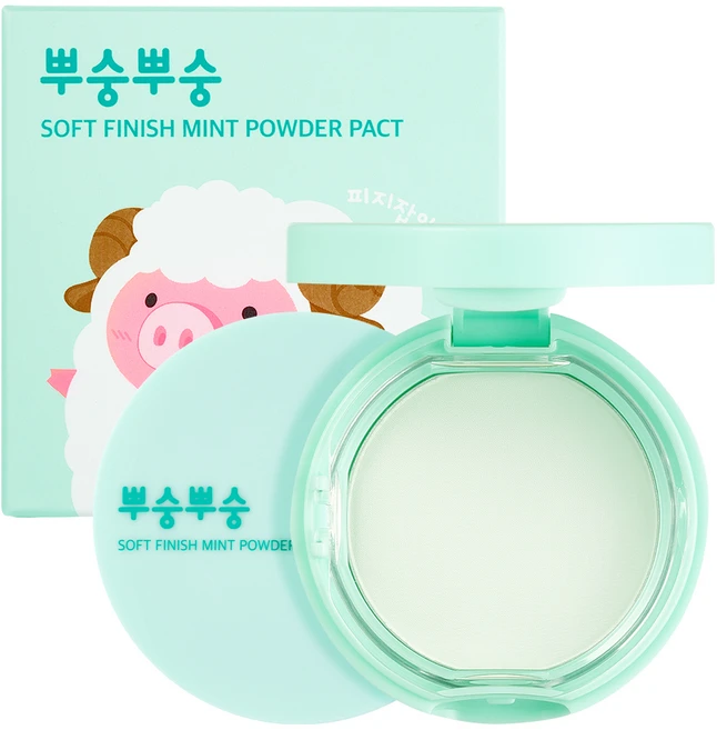 미팩토리 뿌숭뿌숭 파우더팩트 9g, 민트, 1개 - 쿠팡