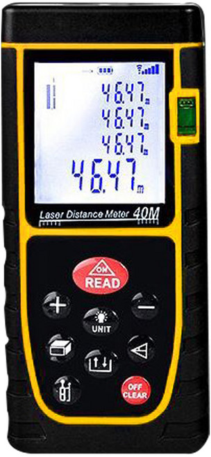 MURRAY 精細立方激光紅外迷你測距儀, 黃色, 1個