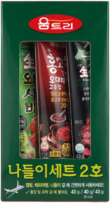 움트리 나들이세트 2호 생와사비 43g + 육류 생와사비 43g + 홍고추장 40g, 1세트