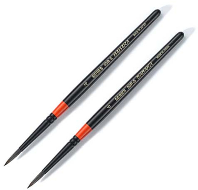 BABARA 세필붓 80R-S, 4호, 2개