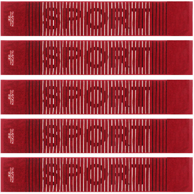 송월타월 샤보렌 스포티라인 스포츠타월, 빨강, 5개