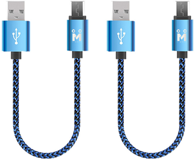 아이메이트 메탈릭 마이크로5핀 숏 고속충전케이블, 2개, 25cm