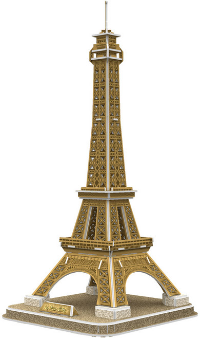 페이퍼락 에펠탑 3D 입체퍼즐, 1개, 혼합색상(WA202), 36피스