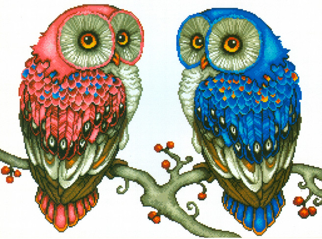 조이십자수 14CT 패키지 행운 부엉이 170501, 1개, 혼합색상