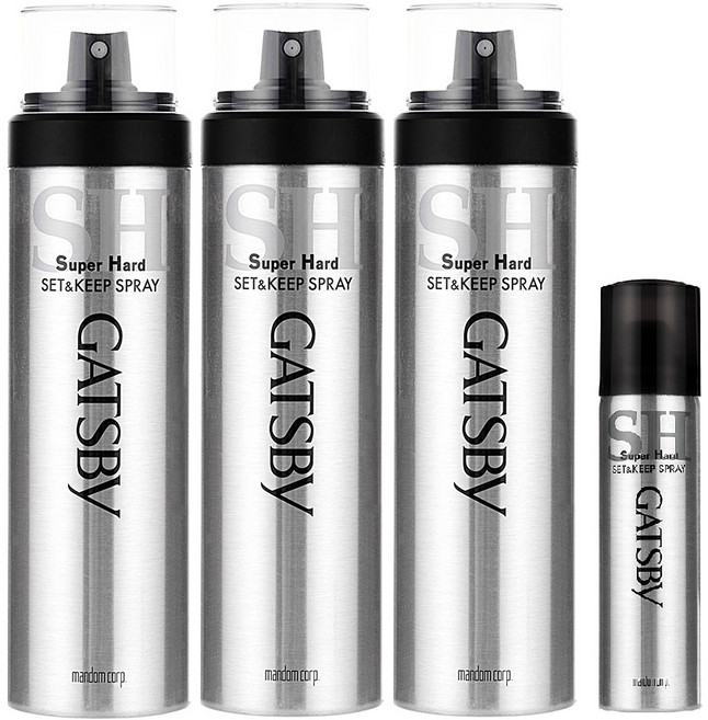 갸스비 셋앤킵 슈퍼하드 헤어 스프레이 263ml x 3p + 핸디형 67ml 세트, 1세트