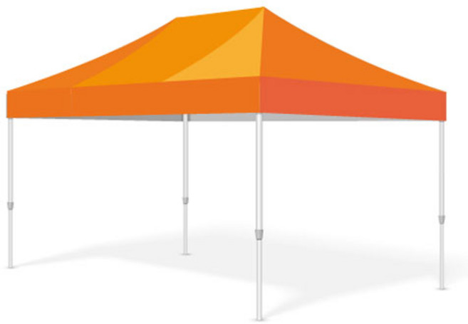 홍캐노피 알루미늄 캐노피천막 3 x 4.5 m, 주황, 1세트