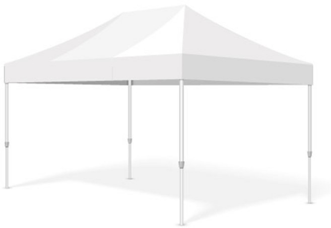 홍캐노피 알루미늄 캐노피천막 3 x 4.5 m, 백색, 1세트