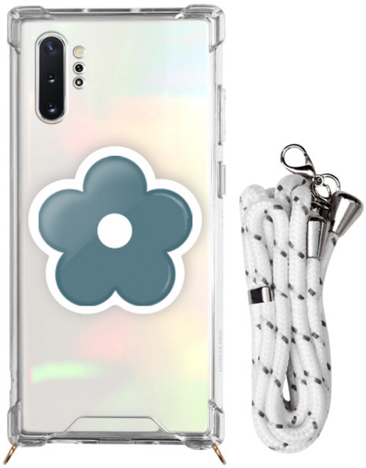 바니몽 목걸이 챠밍톡 화이트 컬러 플라워 휴대폰 케이스