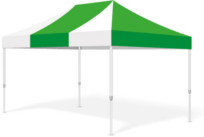 홍캐노피 알루미늄 캐노피천막 3 x 4.5 m, 녹색(중앙) + 백색, 1세트