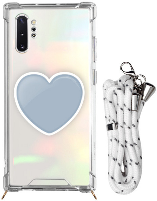 바니몽 목걸이 챠밍톡 화이트 컬러하트 휴대폰 케이스