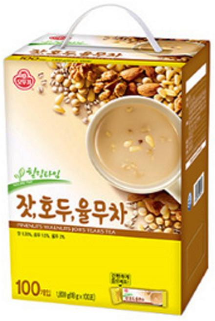 오뚜기 힐링타임 잣 호두 율무차, 18g, 100개입, 1개