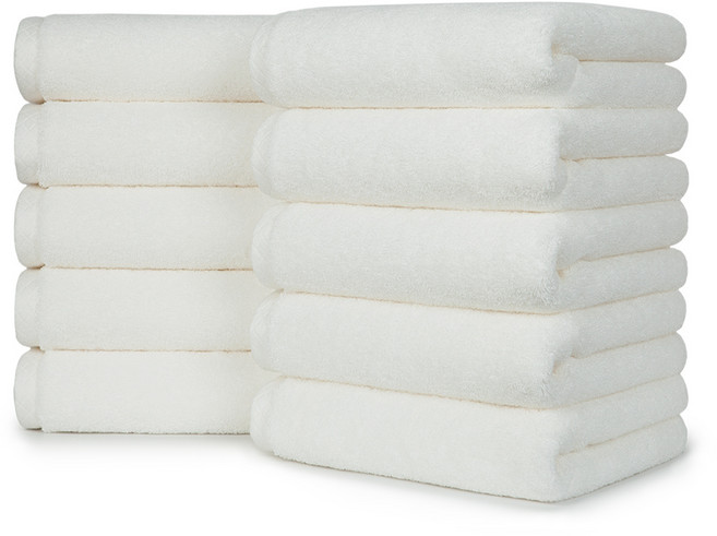 무한타올 국내생산 프리미엄 호텔타월 200g 40수 코마사, 화이트, 10개