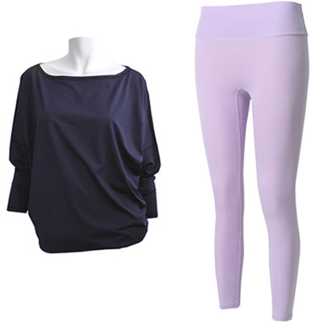 벤디스 여성용 아망떼 빅사이즈 래쉬가드 상의 C291 + 인디 워터레깅스 M610 세트