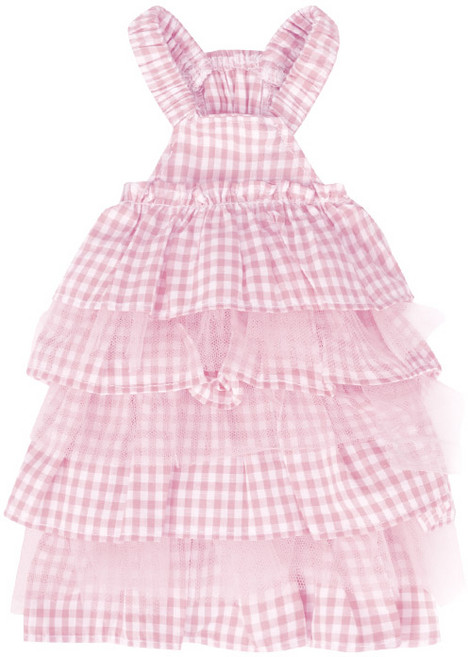 퍼피엔젤 체크 캉캉 드레스 PA-DR230, 521 PURPLE, 1개