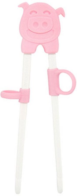 마커스앤마커스 유아젓가락, 핑크돼지 포키, 1개