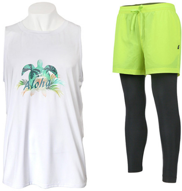 벤디스 남성용 프리츠 래쉬가드 상의 M202 + 바지 반피 워터레깅스 A805 세트