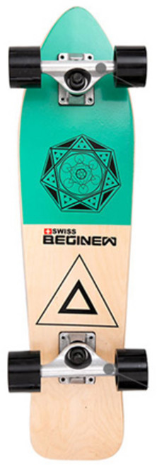SWISS BEGINEW Cruiser滑板 + 滑板袋 + 滑板維修工具, 薄荷綠