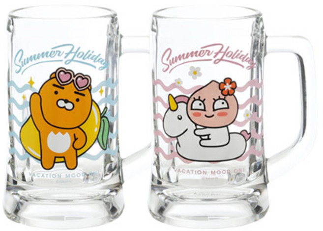 카카오프렌즈 썸머 홀리데이 호프잔 2p, 1세트