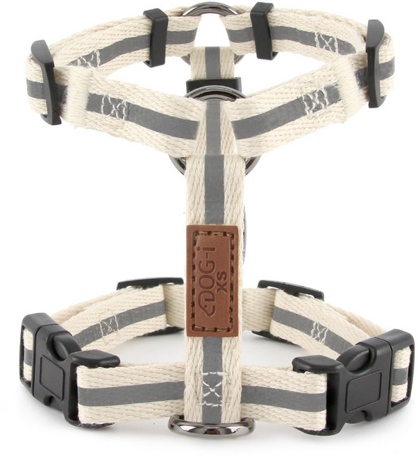 도그아이 반사광 캐시미어 H형 강아지 하네스, 아이보리, 1개