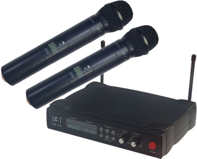 E3 2채널 가변형 무선 핸드마이크 세트, EW-100