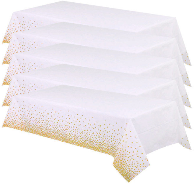 마켓피오 일회용 파티 테이블보 골드, 1개입, 5개