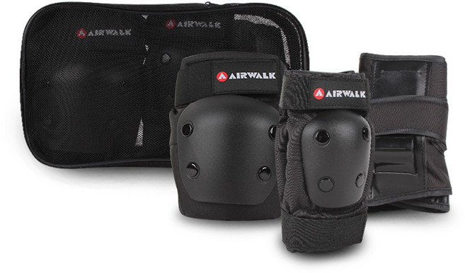 에어워크 파우치 + 보호대 3종 세트, 블랙, 1세트