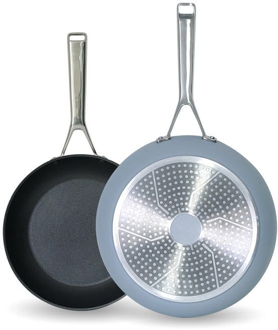 TVS 루나 인덕션 프라이팬 세트 2개, 혼합색상, 프라이팬 24cm + 30cm