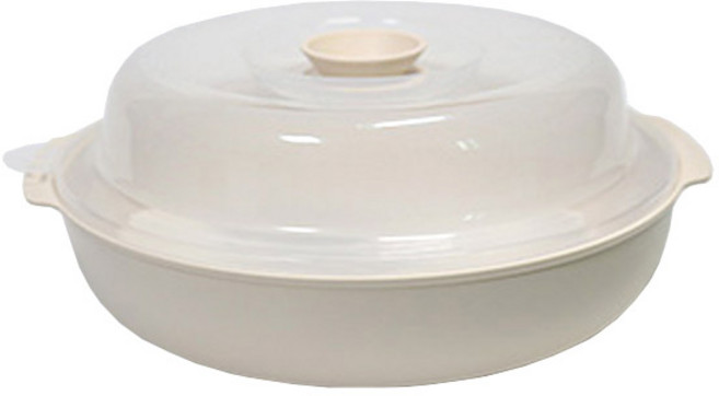 비스비바 루멘 전자렌지 찜기 뚜껑형 대형, 아이보리, 1개