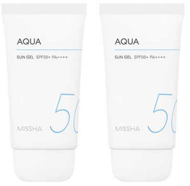 [2입기획] 미샤 올 어라운드 세이프 블록 아쿠아 선 젤 SPF50+ PA++++, 50ml, 2개