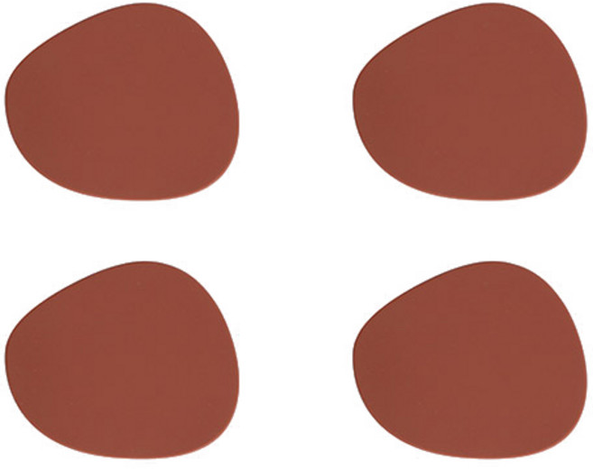 에라토 스톤 실리콘 컵받침 4p, 브라운, 4개