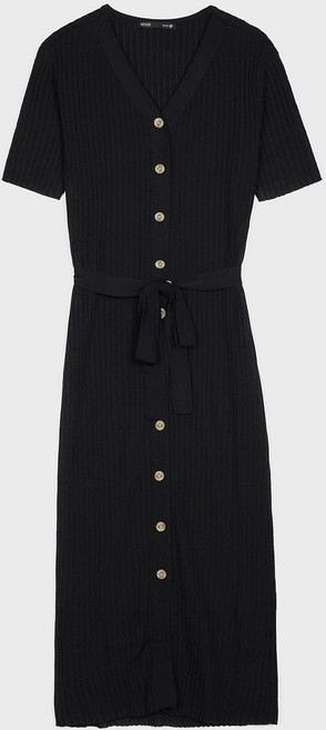 미쏘 V넥 단추포인트 니트 원피스