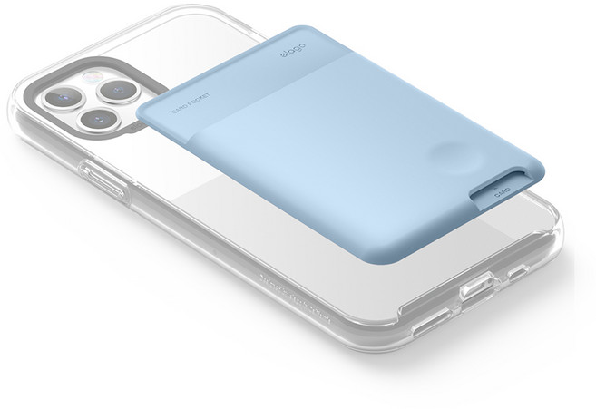 엘라고 휴대폰 부착형 카드 포켓, 파스텔 블루, 1개