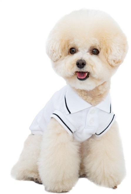 PETSLAND 寵物短袖Polo衫, 白色, 1件