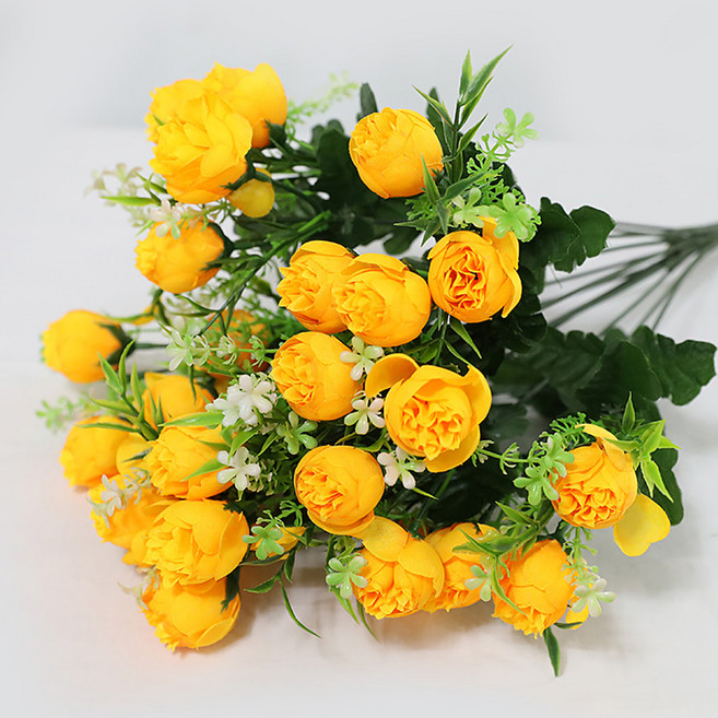 조아트 조화 케이라로즈, 옐로우, 3개